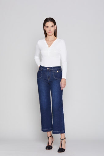 JEANS PALAZZO CORTO